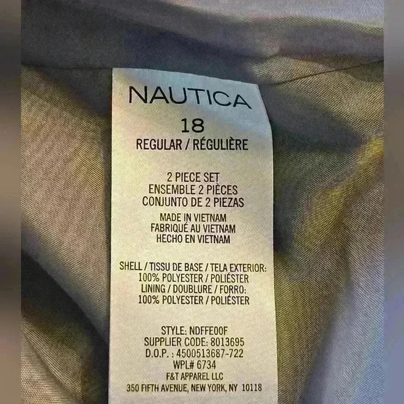 Nautica Gray Single Breasted Fully Lined Blazer Size 18 90s Business Casual EUC - Picture 15 of 15